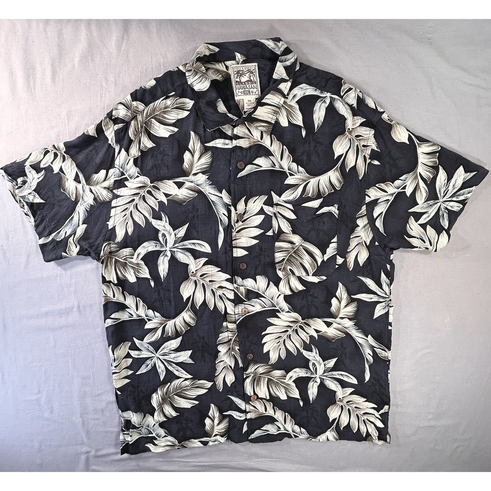 Steve and Barry's Classic Hawaiian Shirt Men's XXL Tropical Foliage‎ Beach Vacay